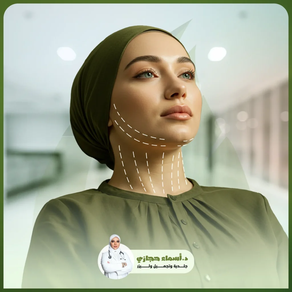 شد الرقبة بالخيوط