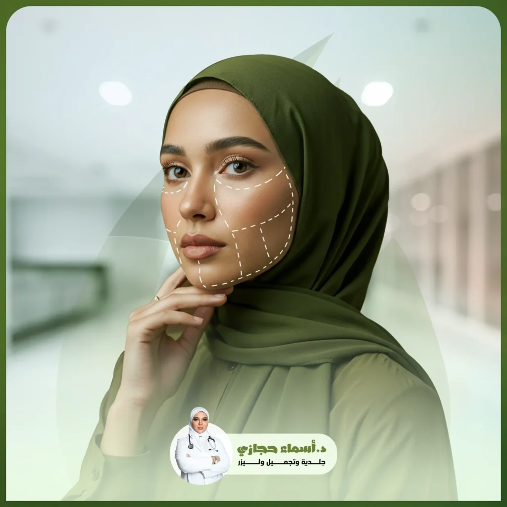 شد الوجه بالخيوط